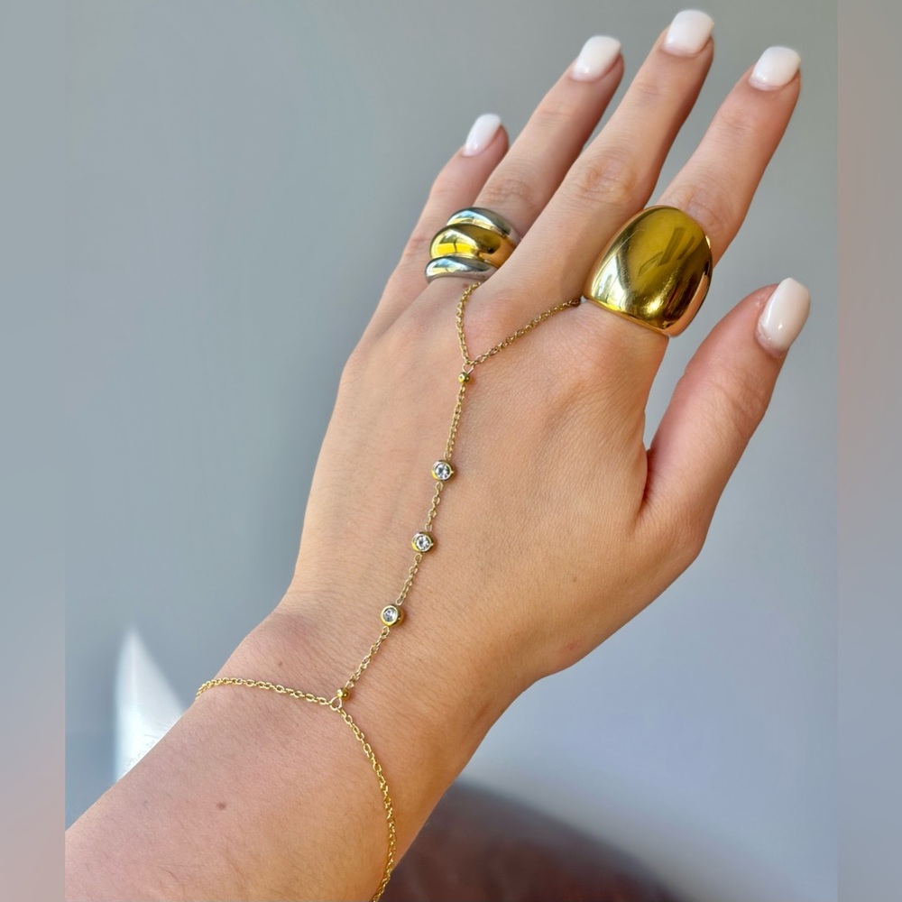 Water Resistant Diamond Hand Chain - Picture 2 of 2
